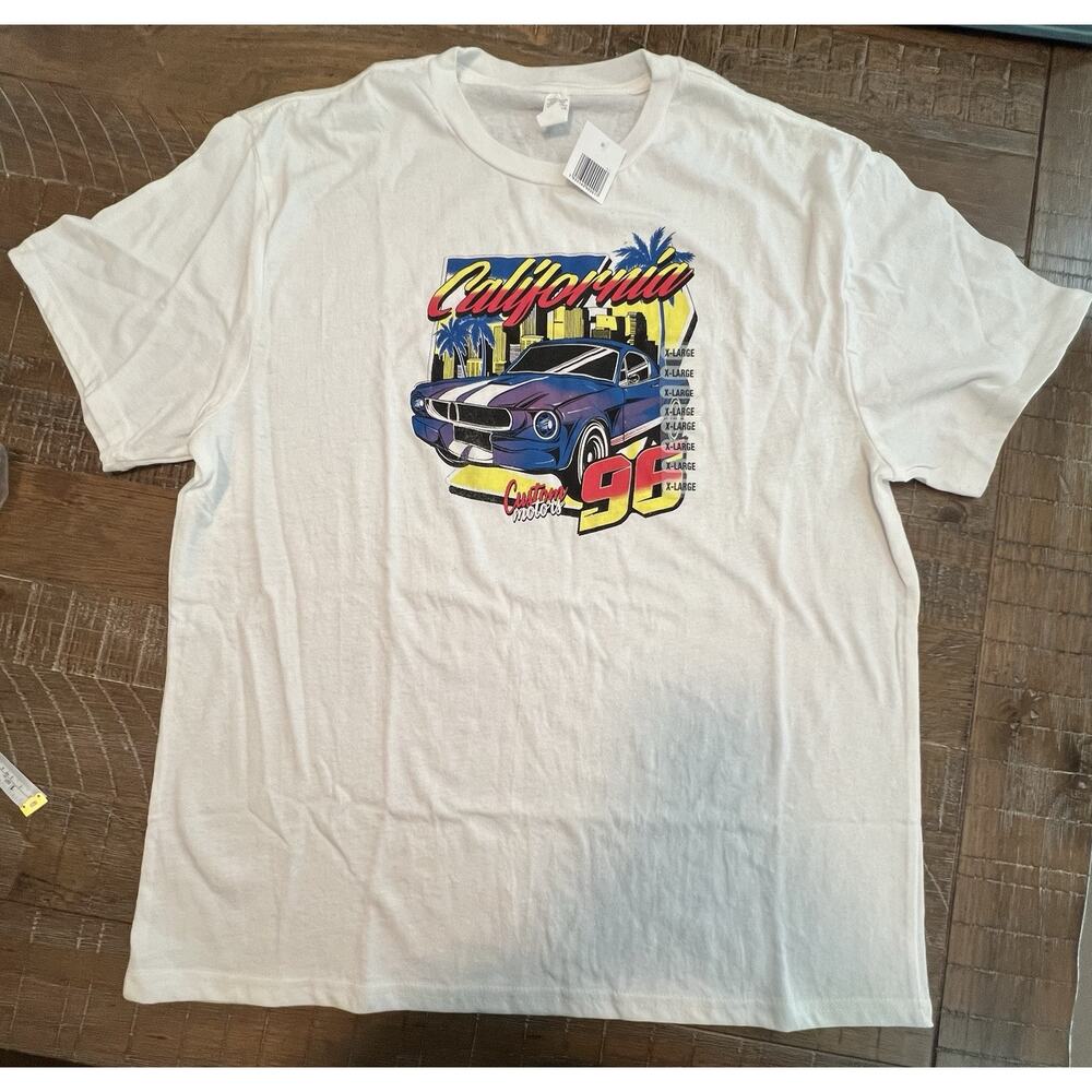 Men's Classic Car Graphic T-shirt Size XL X-Large Retro Car Show Event